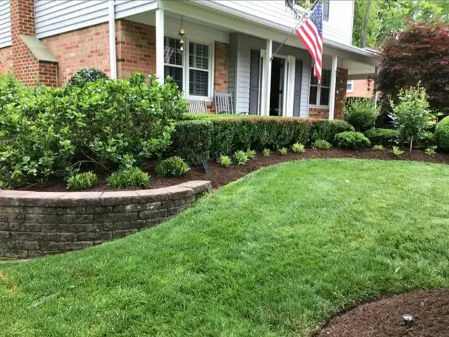 Front lawn and garden kept tidy